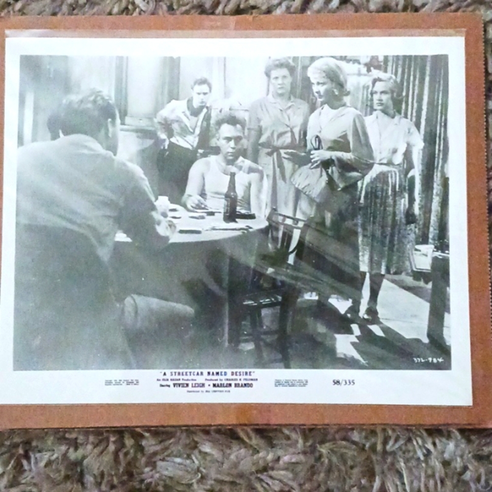 Photo of movie scene with Marlon Brando (Streetcar Named Desire)